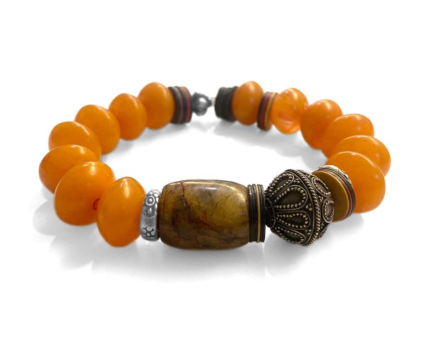 Armband • ETHNO | Tribal Pearls Orange | Jade
