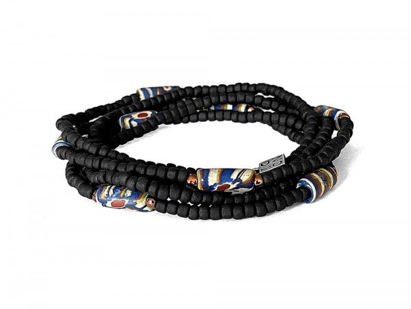 ICON Armband • 5-Wrap | Bali Blue • Black
