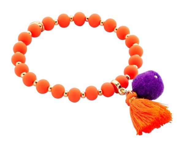 BIBA • Armband Tassel & Pompon | Orange | Pink | Petrol