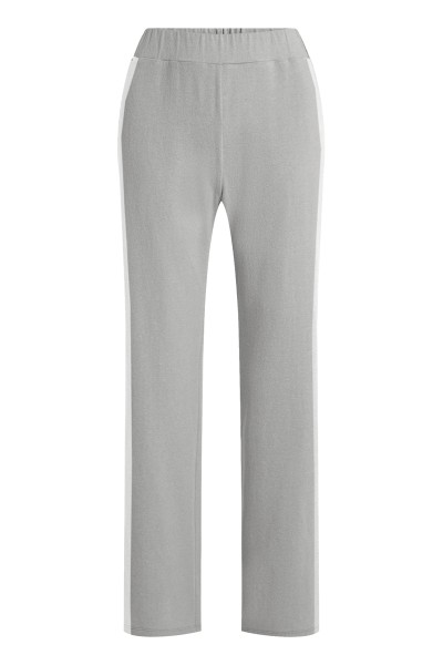 PENN&INK N.Y • Hose | Trousers Flared Stripe S22LAB | Grey Mel.